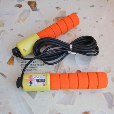 青島暢游文體用品 批發(fā)供應(yīng)記數(shù)跳繩、比賽跳繩，計(jì)數(shù)橡膠繩海綿柄學(xué)生學(xué)校首選